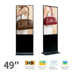 LCD Floor Standing Advertising Display Screen for Commercial Use
