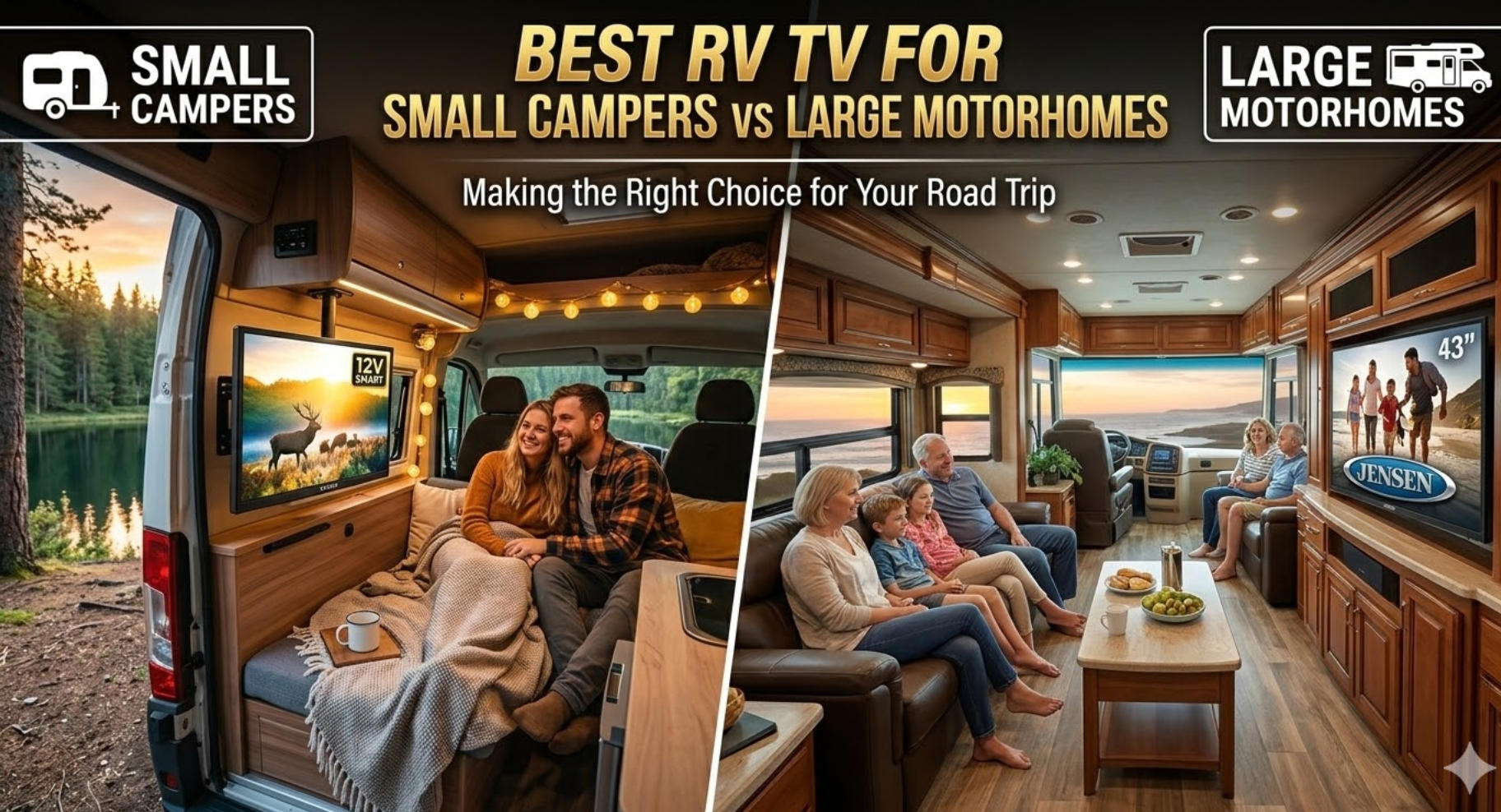 Best RV TV for Small Campers vs Large Motorhomes