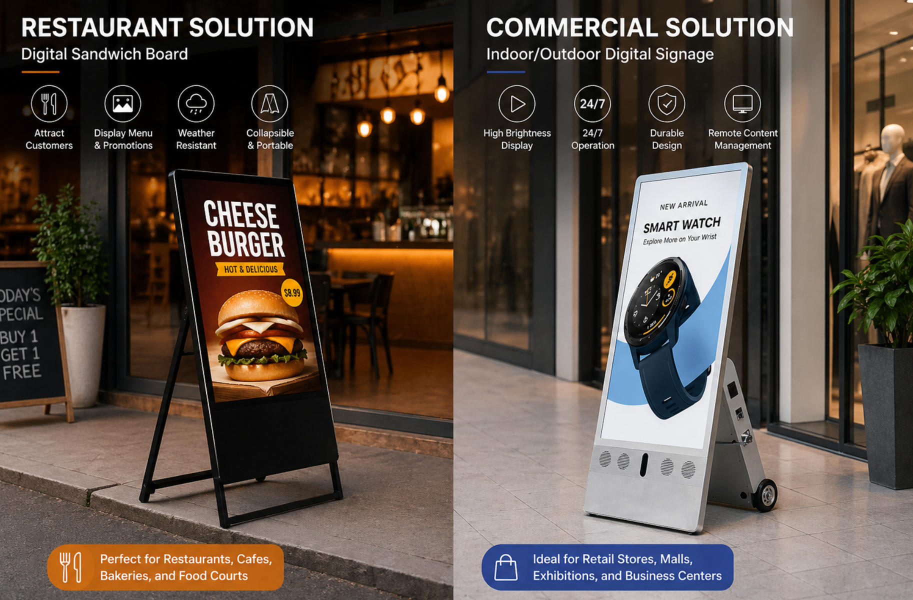 Portable Digital Signage Manufacturer - Mobile Poster Display Factory