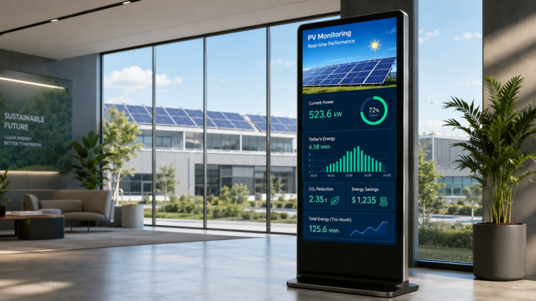 Modern-lobby-with-solar-monitoring-display