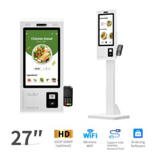 Self Payment Kiosk with POS System & Receipt Printer