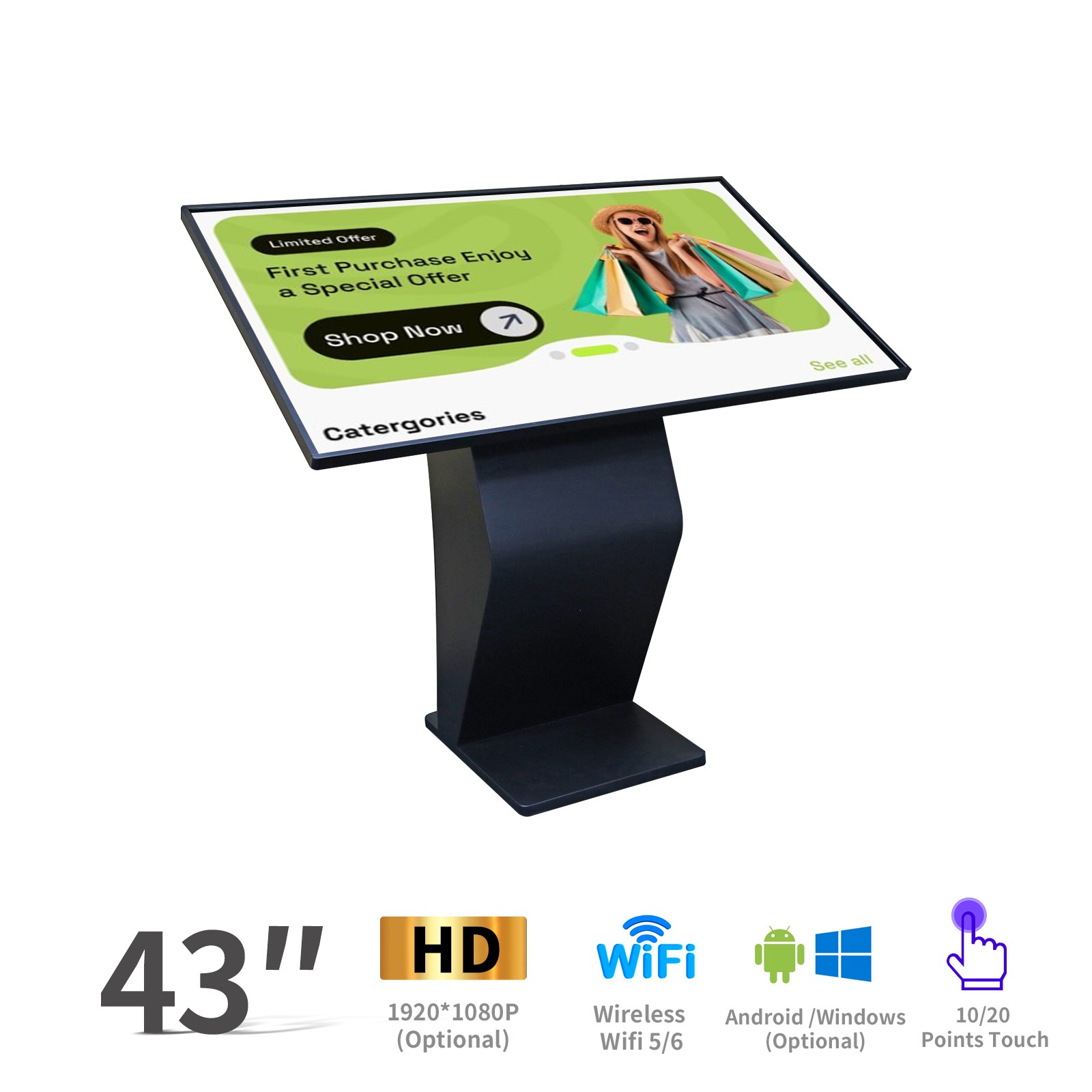 Wayfinding Kiosk for Malls, Hospitals, and Campuses