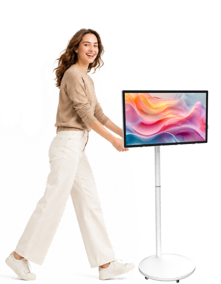 Portable Smart TV with Wheels