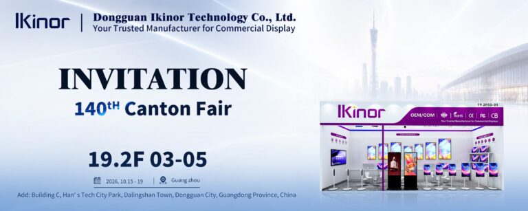 Ikinor invitation to the 140th Canton Fair 2026, October 15–19, featuring Booth 19.2F03-05 in Guangzhou, China.